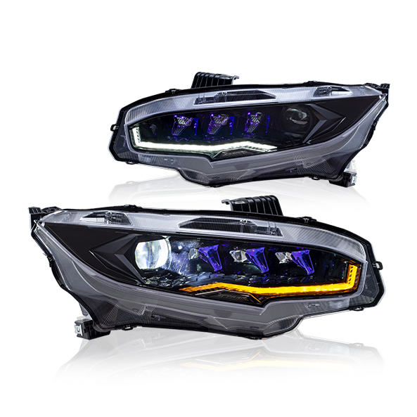 DK Motion Headlamps For Honda Civic 10th 2016-2020 Car Led Rear Lamps