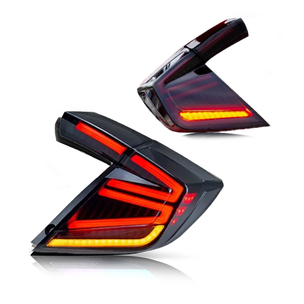 DK Motion Taillights For Honda Civic Hatchback 2016-2020 Car Led Rear Lamps V2